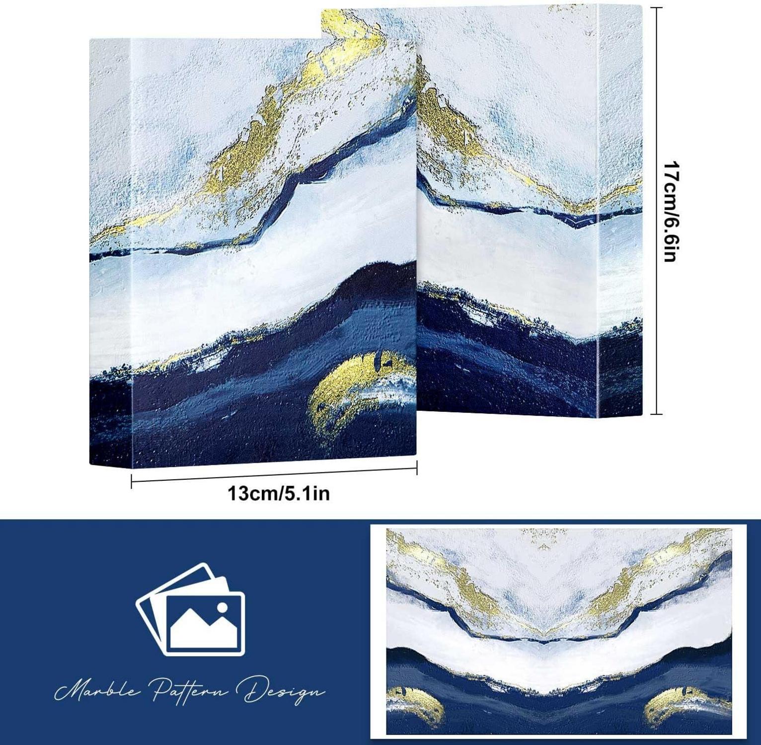 Lanpn Fotoalbum 10x15 cm Marine 2 Packungen Hardcover 100