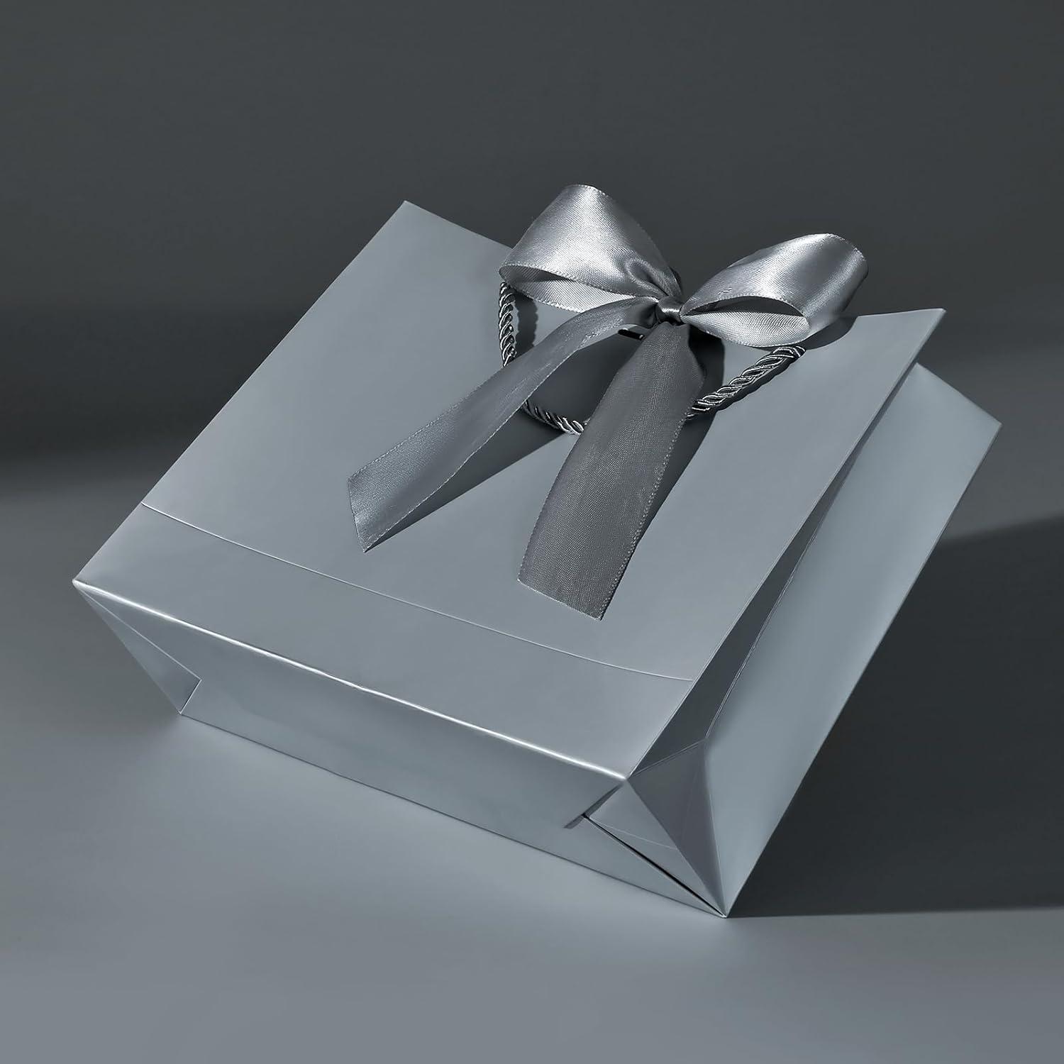 BBLIKE Geschenktaschen Papiertüten mit Schleifenbändern 2 Stück