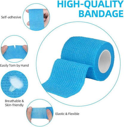 Selbstklebender Verband 8 Rollen Cohesive Pflaster Fixierbinde