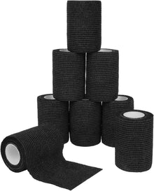 Selbstklebender Verband Cohesive Fixierbinde Schwarz 8 Rollen