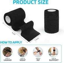 ACWOO Selbstklebende Verbandrolle 8 Stück Schwarz 7.5cmx4.5m