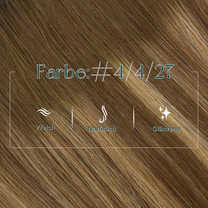 Echthaar Tressen Balayage Mittelbraun & Blond 45cm