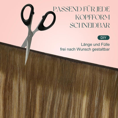 Echthaar Tressen Balayage Mittelbraun & Blond 45cm