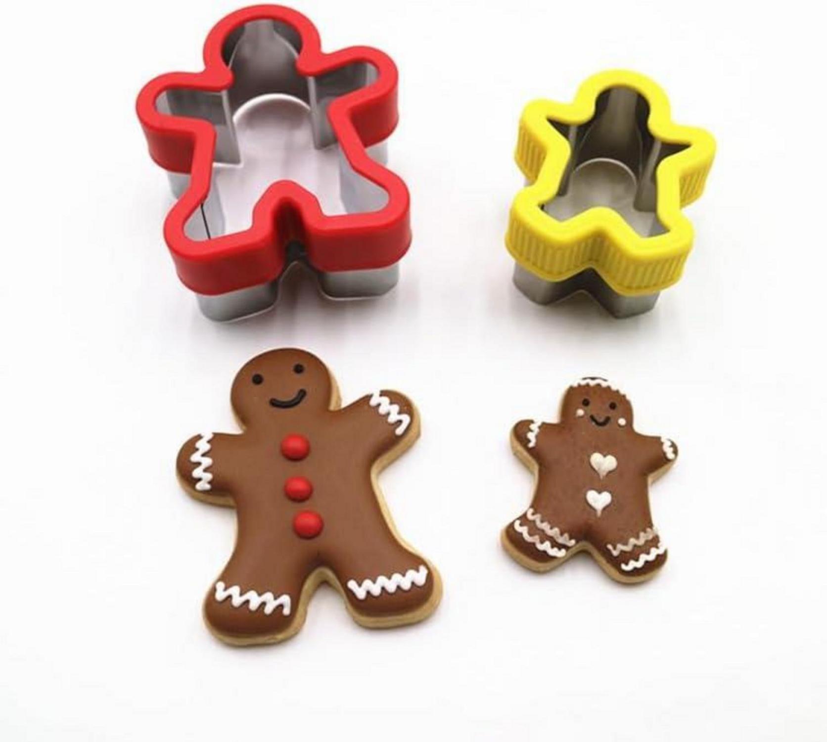 Weihnachts-Ausstechformen Set Lebkuchenmann Sandwich Stempel