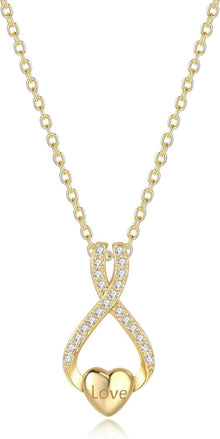GW Damen Halskette Silber Herzanhaenger Zirkonia Geschenk Frauen