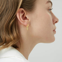 GW Damen Ohrringe Creolen Gold 925 Sterling Silber Hoops