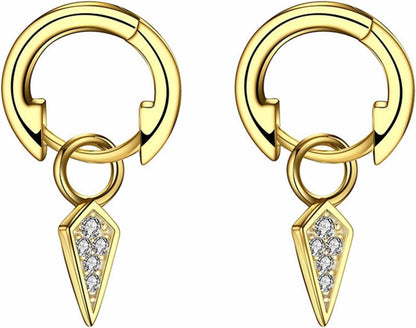 Damen Creolen Gold 925 Sterling Silber Hoops Ohrringe Geschenk