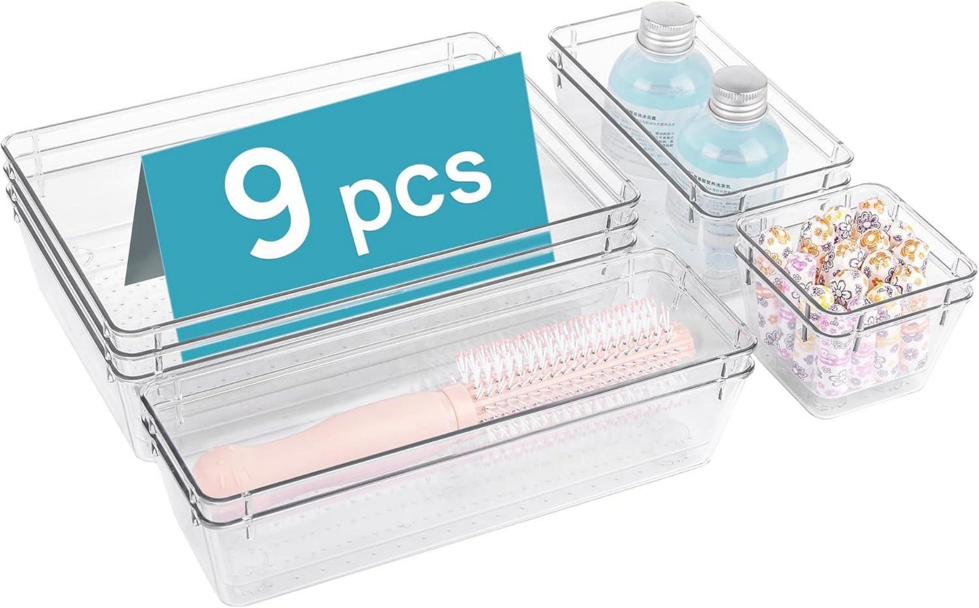 Schubladen Organizer Set 9 teilig Schminktisch Küchen Schlafzimmer Büro