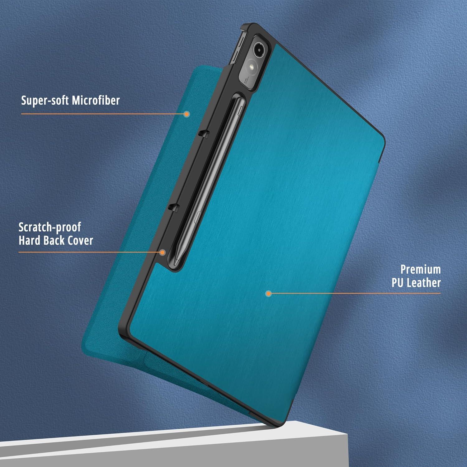 EasyAcc Hülle für Lenovo Tab P12 2023 mit Stifthalter, Ultra Dünn Case