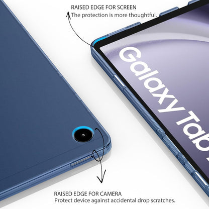 Samsung Galaxy Tab A9 8.7 Hülle 2023 Blau PU-Leder Standfunktion