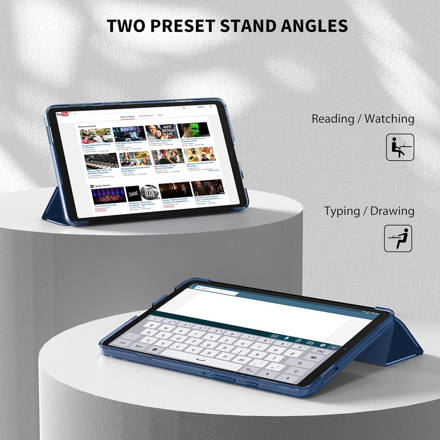 Hülle Samsung Galaxy Tab A9 8.7 Zoll 2023, PU Leder Standfunktion Blau