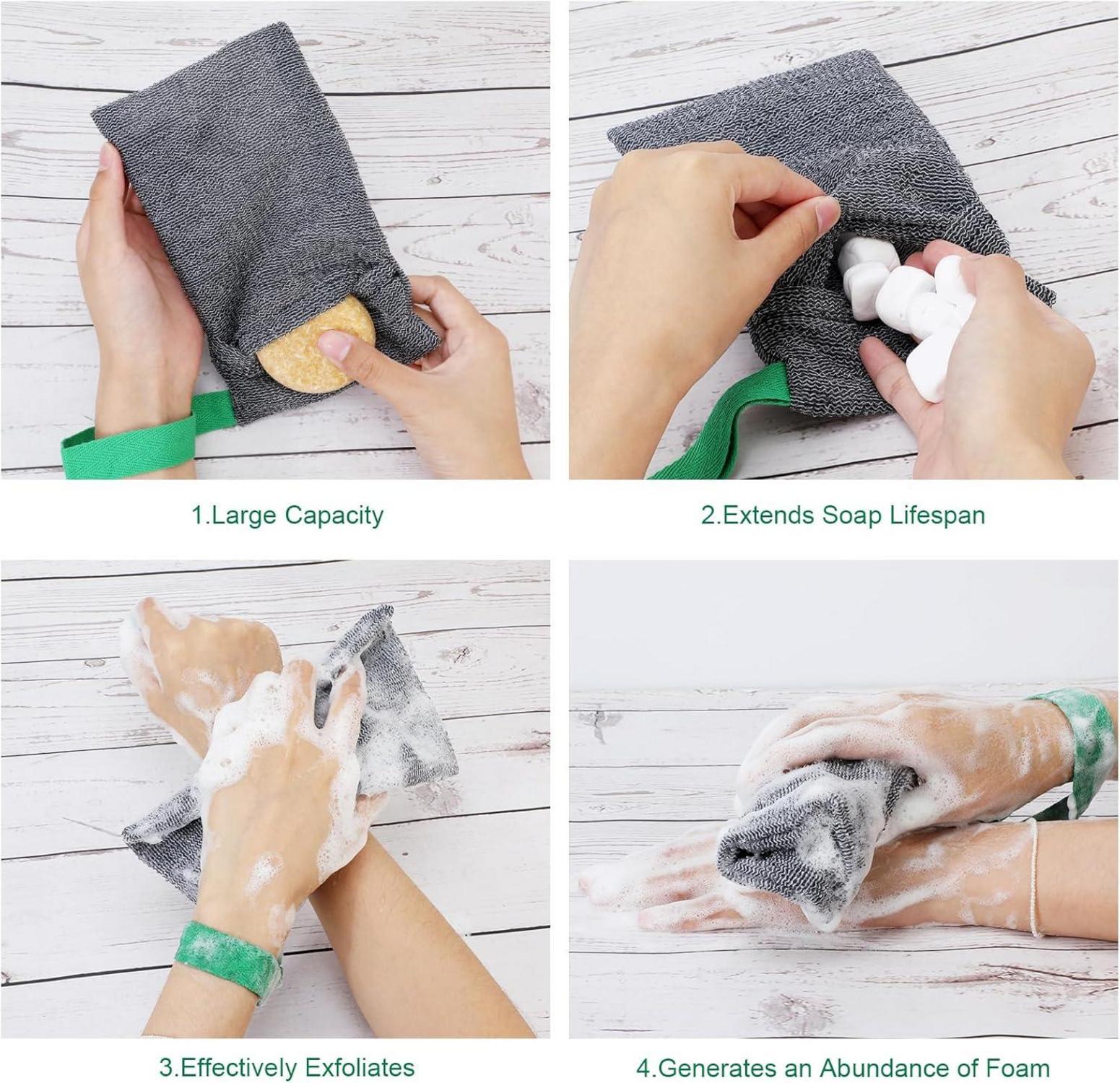 Seifensack Set 6 Stück Nylon Seifennetze Peeling Dusche Trocknend