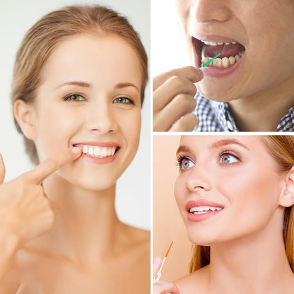 200er Interdentalbürsten Silikon Zahnzwischenraumbürsten Zahnseide Zwischenräume