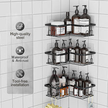 Duschablage Schwarz 3er-Pack Wasserdicht Rostfrei Ecke 40 LB