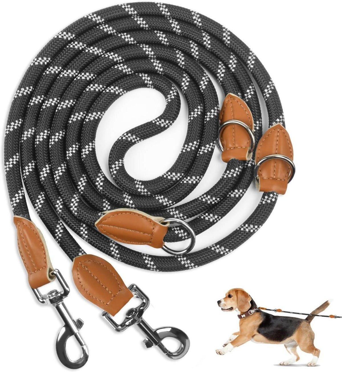 Reflektierende Nylon Hundeleine 3M für große Hunde, Trainingsleine