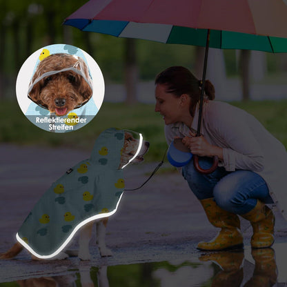Wasserdichter Regenmantel Hund mit transparenter