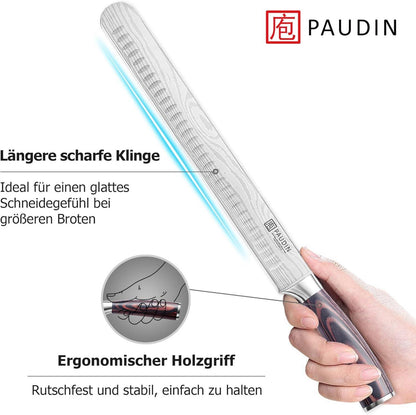 Schinkenmesser Tranchiermesser 30 cm Profi Fischmesser Edelstahl Ergonomischer