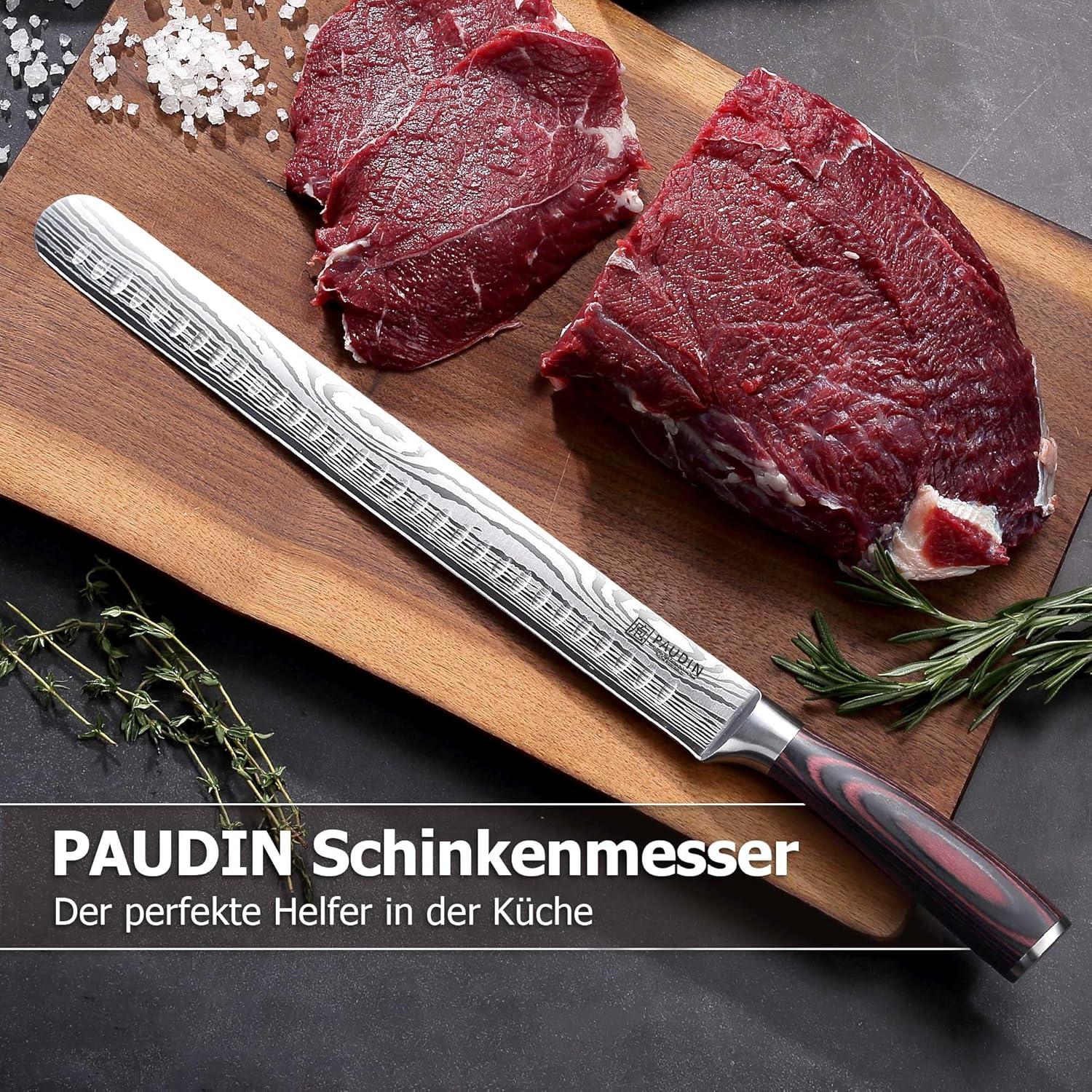 Schinkenmesser Tranchiermesser 30 cm Profi Fischmesser Edelstahl Ergonomischer