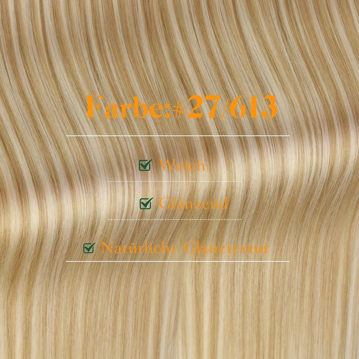 Echthaar Tape Extensions Blond – 50g, 50cm, #27/613