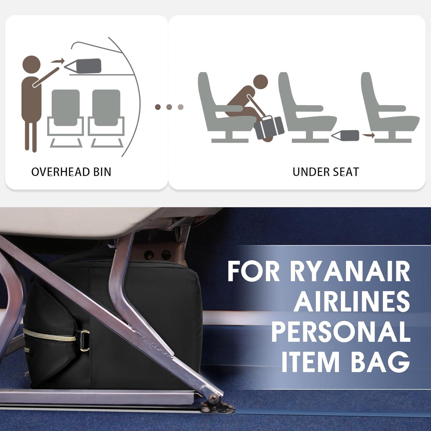 Handgepäcktasche für Ryanair 40x20x25cm mit Kulturbeutel und