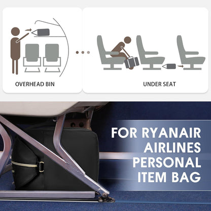 Handgepäcktasche für Ryanair 40x20x25cm mit Kulturbeutel und