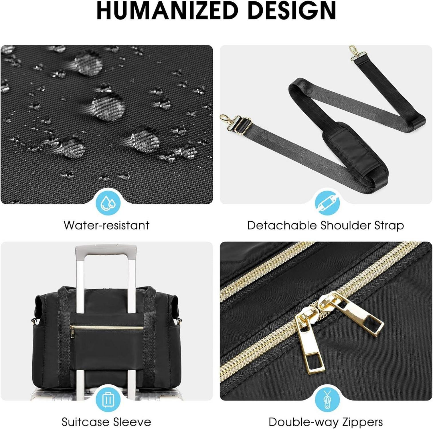 Handgepäcktasche Ryanair 40x20x25cm Kulturbeutel Transparent Schwarz