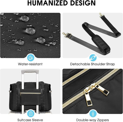 Handgepäcktasche Ryanair 40x20x25cm Kulturbeutel Transparent Schwarz