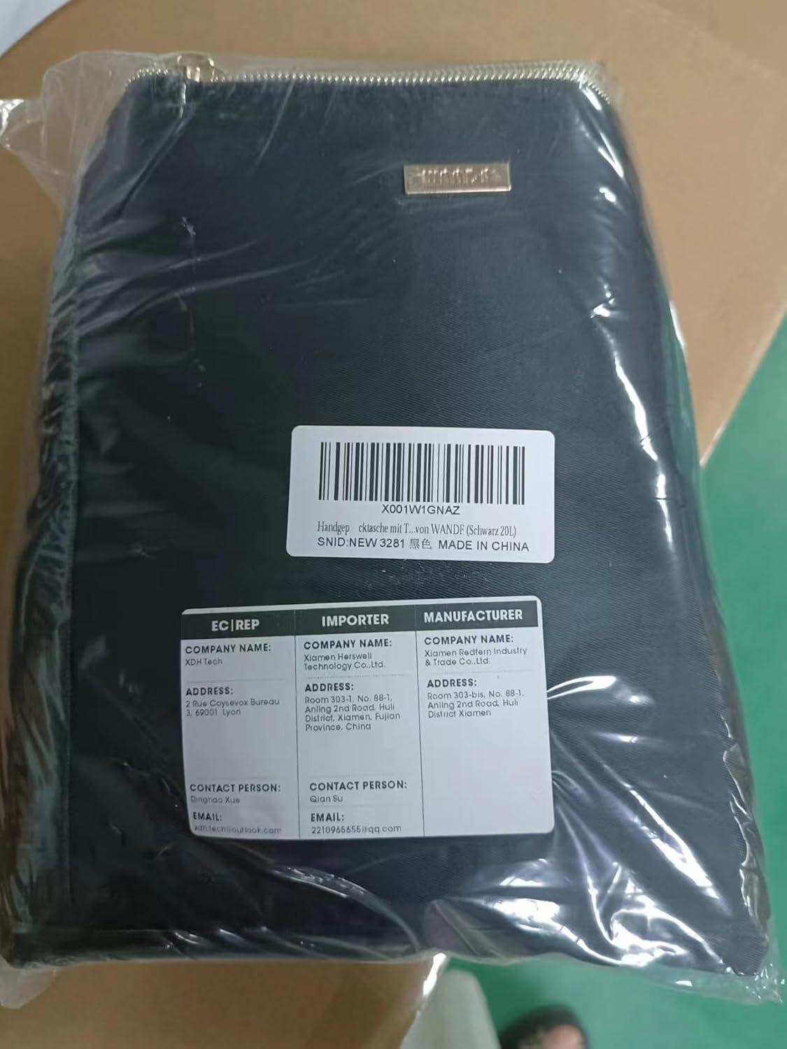 Handgepäcktasche 40x20x25cm Transparent mit Kulturbeutel und Schuhtasche