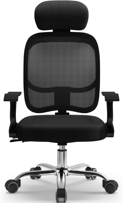 Ergonomischer Bürostuhl mit verstellbarer Rückenlehne & Kopfstütze