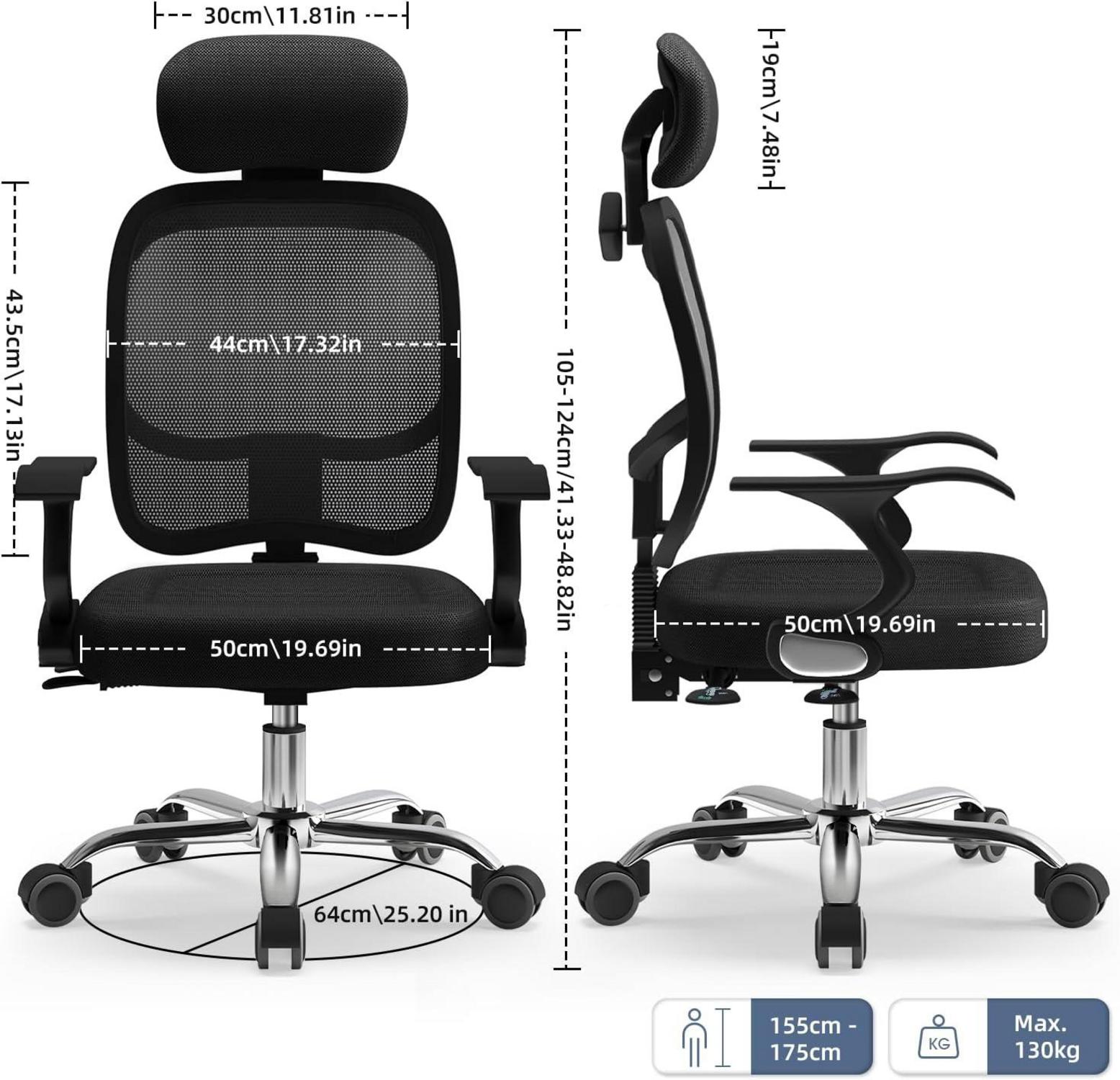 Ergonomischer Bürostuhl mit verstellbarer Rückenlehne