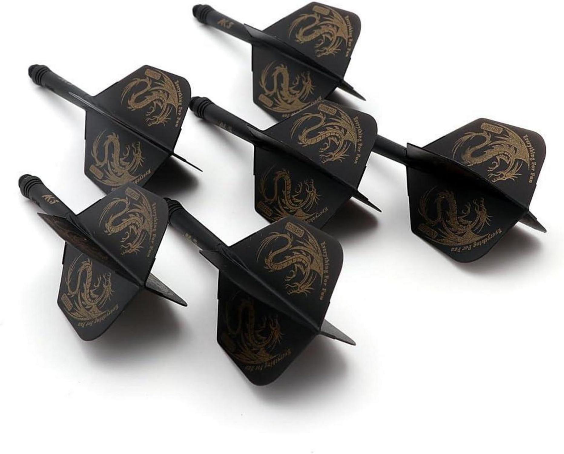 Dartpfeile Set 6-teilig mit integriertem Dartschaft und Flights