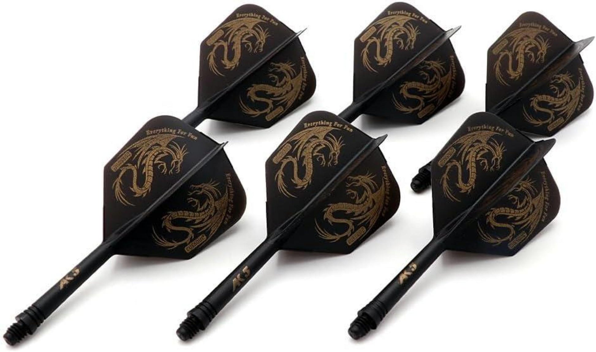 Dartpfeile Set 6-teilig mit integriertem Dartschaft und Flights