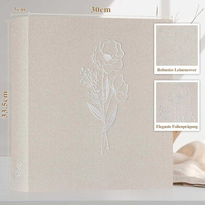 Fotobuch Großes Leinen 100 weiße Seiten DIY Scrapbooking