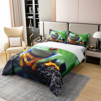 Baumwoll Bettbezug Frosch Familie Kinderzimmer Set 220x240