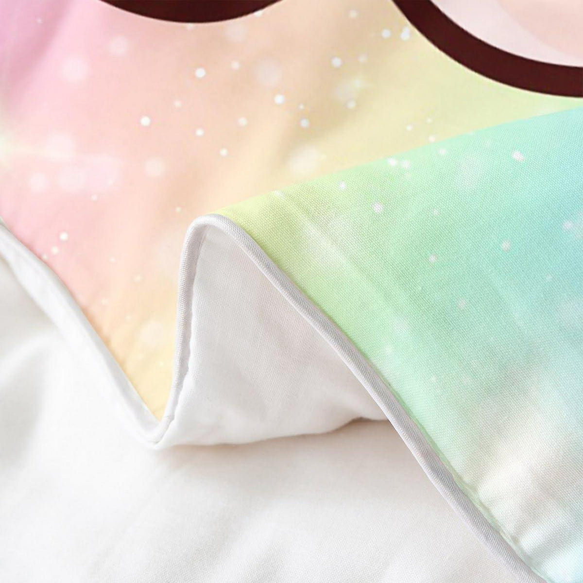 Axolotl Baumwoll Bettbezug Set 135x200 – Pastell Regenbogen Design