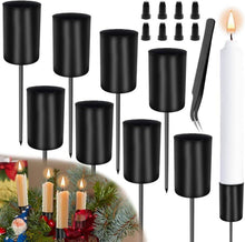 Kerzenhalter für Adventskranz Stabkerzen 8 Stück Metall 11cm