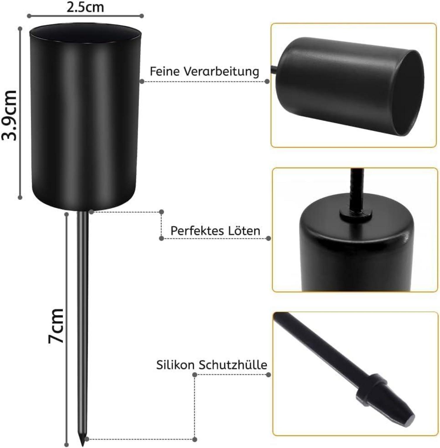 8er Set Metall Kerzenhalter Stabkerze Adventskranz 11cm