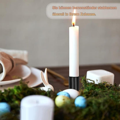 8er Set Kerzenhalter Metall für Adventskranz 11cm Stabkerze Candlelight Dinner Elegantes Design