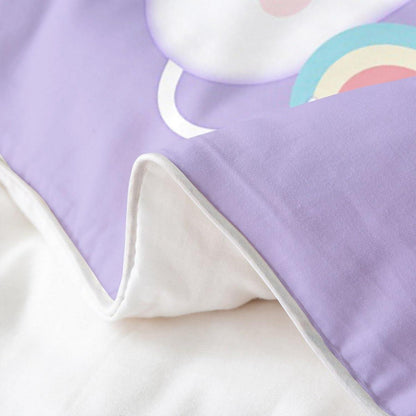Bio Baumwoll Bettbezug Regenbogen Kinderzimmer Set 200x200