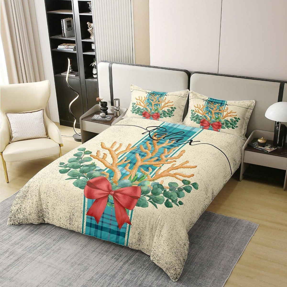 100% Baumwoll Bettbezug 220x240 – Tropical Hawaii Küsten Design