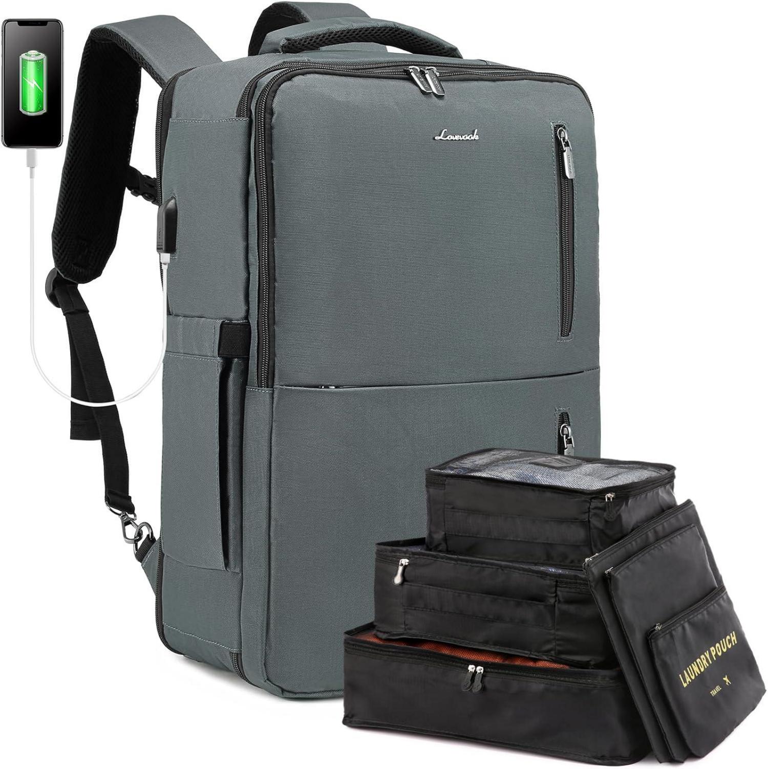 Rucksack Handgepäck Abnehmbarer Reise 17 Zoll Laptop Kofferrucksack