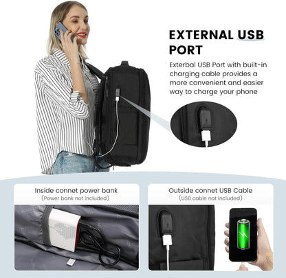 Handgepäck Rucksack Reiserucksack Damen Herren 18 Zoll mit Nassfach