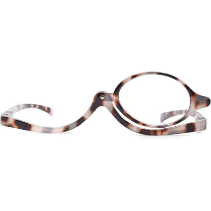 Lesebrille Flip-Design für Make-up Grau Schildkröte 2.0x