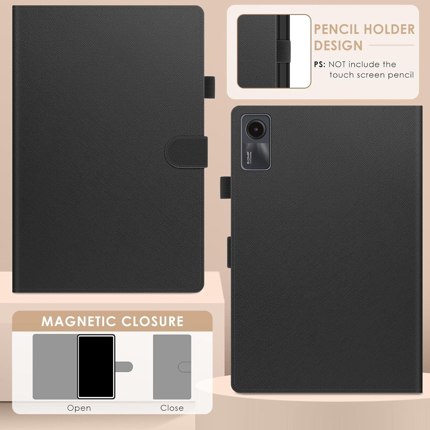 Folio Hülle Xiaomi Redmi Pad SE 11 Zoll 2023 PU Leder Schwarz