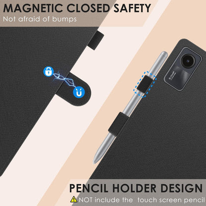 Folio Hülle Xiaomi Redmi Pad SE 11 Zoll 2023 PU Leder Schwarz