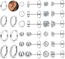 Kleine Ohrstecker Set Chirurgenstahl Opal Zirkonia 5A+ Hypoallergen