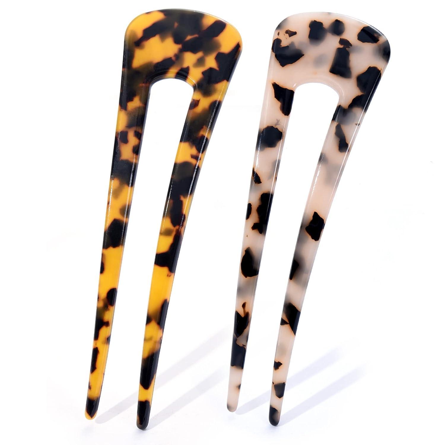 Große Französische U-förmige Haarnadeln Hair Pins 2er Set