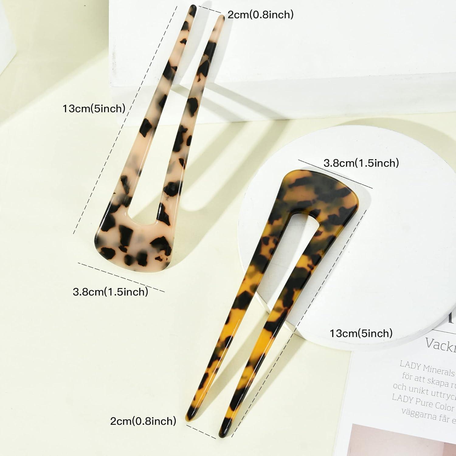 Französische U-förmige Haarnadeln für Damen und Mädchen - 2 Stück