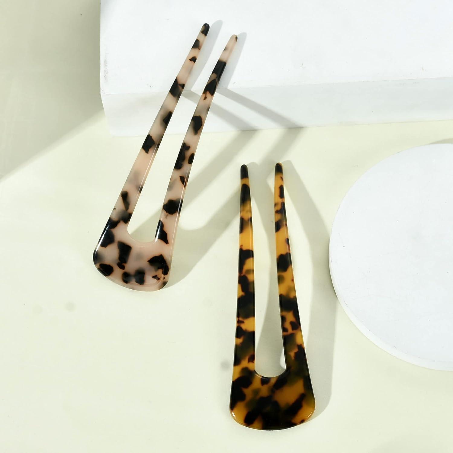 Große Französische U-förmige Haarnadeln 2 Stück Hairpins Damen Mädchen