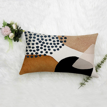 Leinen Kissenbezüge 30x50 - 4er Set Boho & Abstrakte Muster